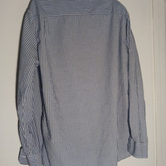 Sonoma Mens XLarge Blue & White Stripes Button Down Shirt Button Collar - Picture 5 of 7